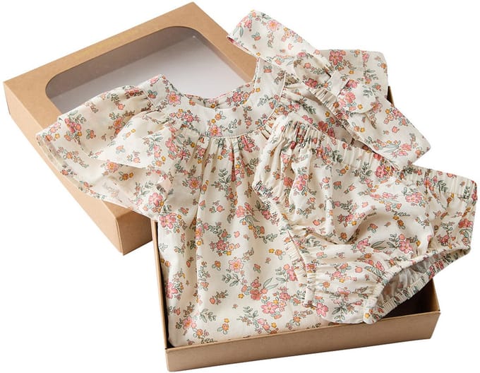 Vertbaudet Babyset met jurk slip en haarband