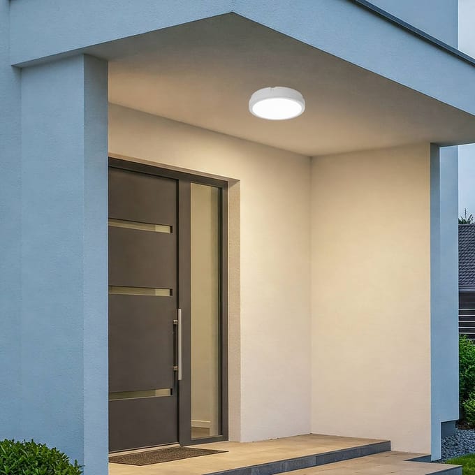 Milagro Lighting LED plafondlamp Vera, wit, kunststof, Ø 22 cm, IP65