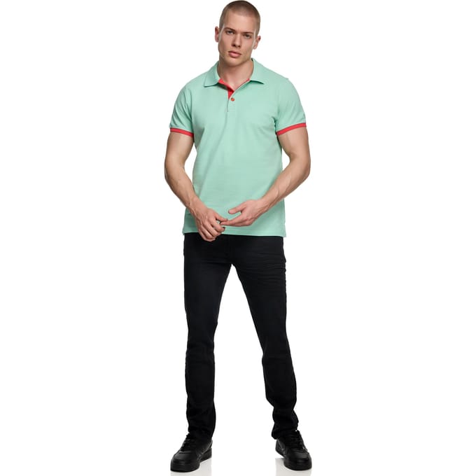Contrast Polo Piqué Shirt Normale Pasvorm