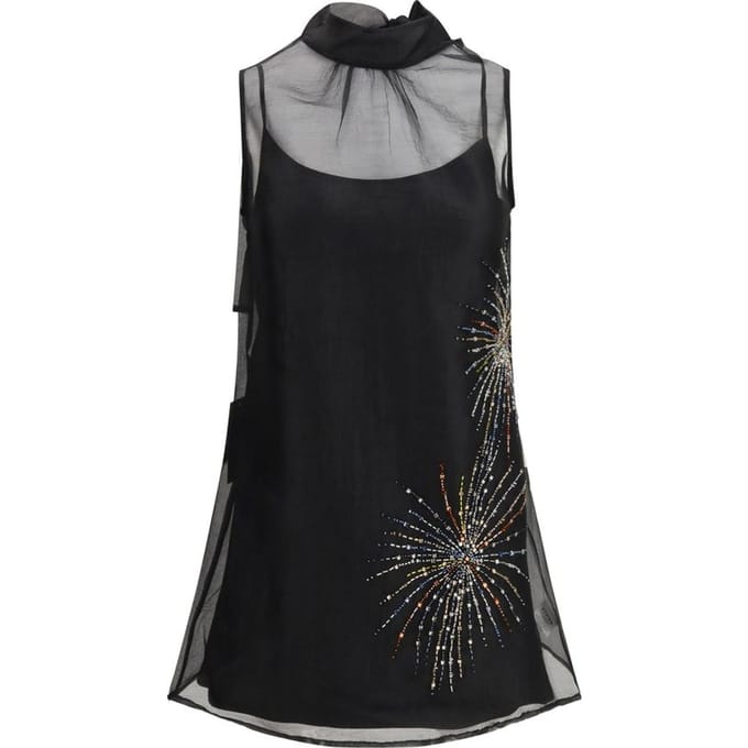 Staud Zwarte Polyester Casual Jurk