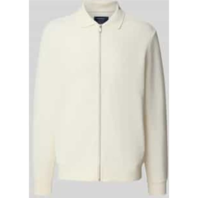 Cardigan met polokraag en ritssluiting