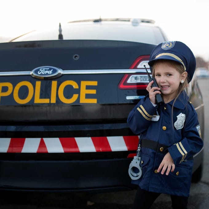Verkleedset Politieagent met Pet en Accessoires 5dlg. - 3-4 Jaar