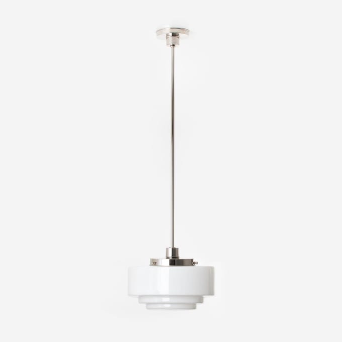 Hanglamp Getrapt Ø 30 20's Nikkel - Art Deco Trade