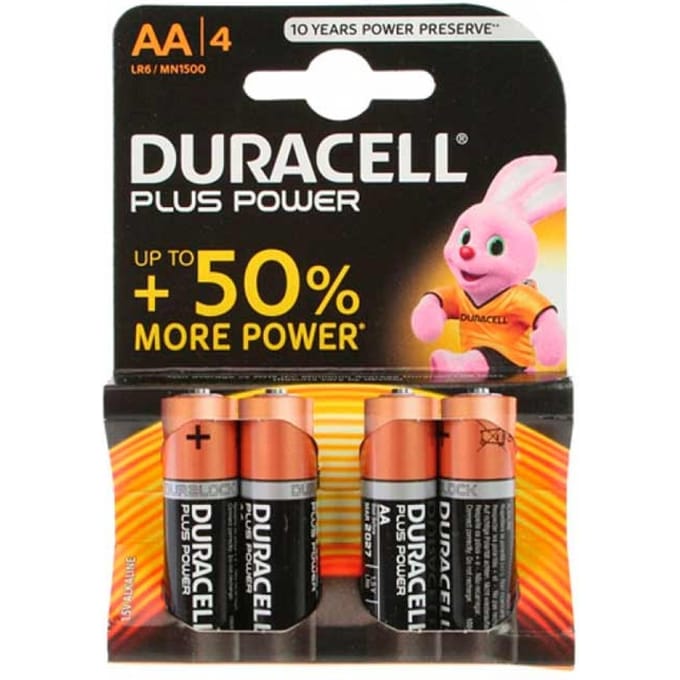 Duracell Plus Power AA Alkaline batterijen 4 Stuks