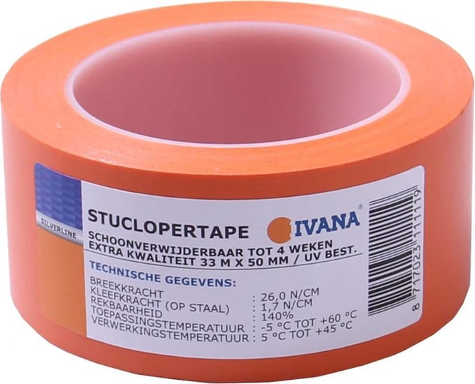 Ivana Stucloper Tape Oranje - 50mmx33mtr