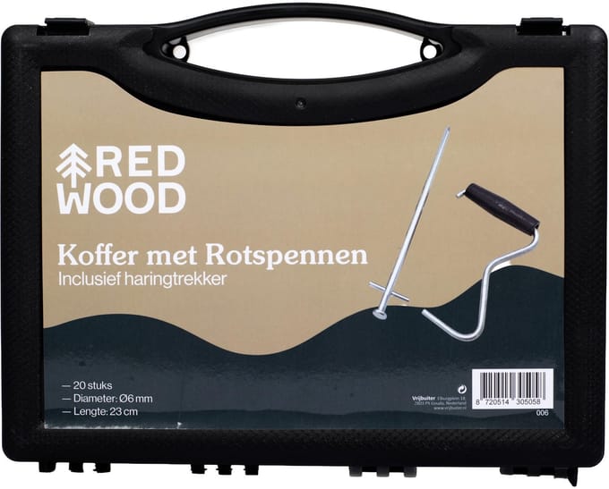 Redwood - Koffer Met Rotspennen (20 St.) En Haringtrekker