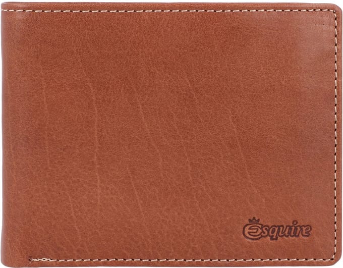 Esquire Denver Portemonnee RFID Leer 12 cm - Jongens - Horizontaal - cognac