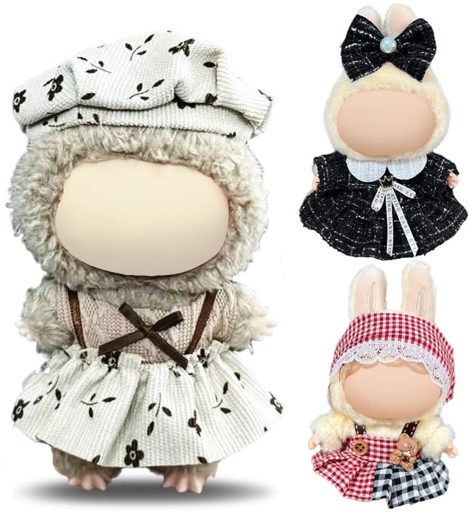 Dailygoods- Poppenkleding 17 cm - Geschikt voor Labubo/Rabu poppen