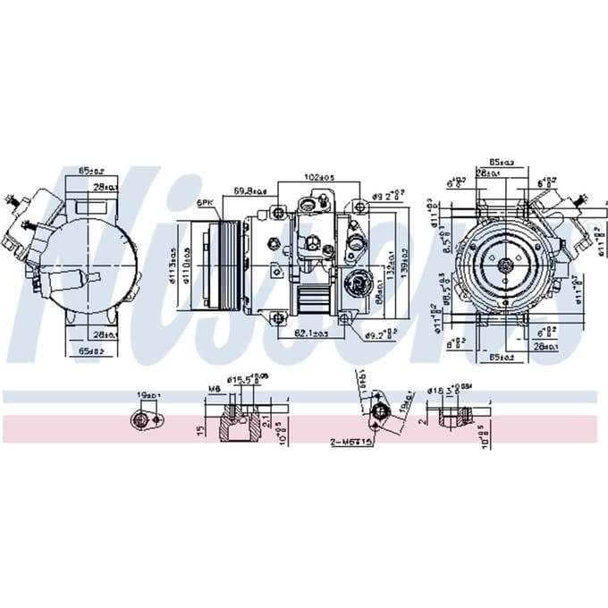 Compressor, airconditioner NISSENS 890631