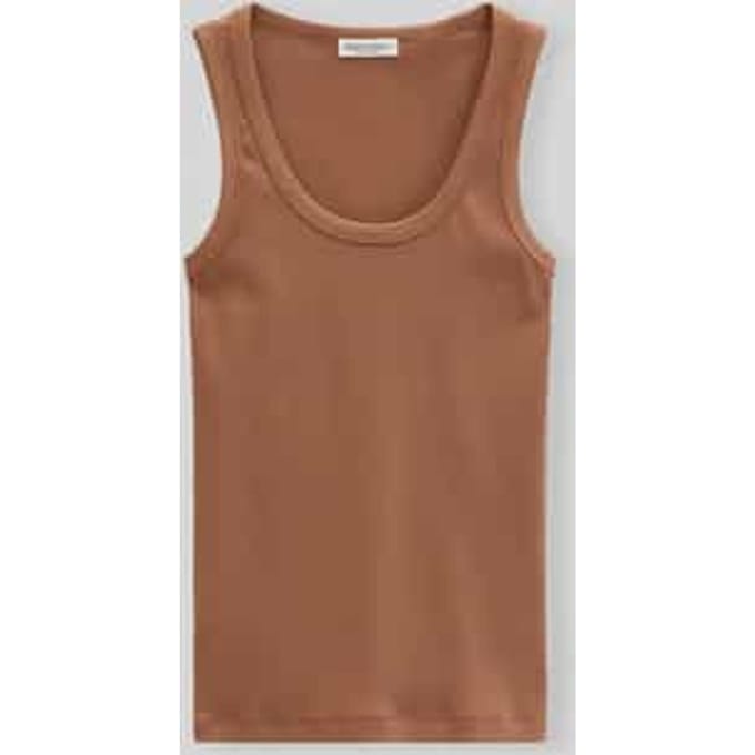 regular fit top van katoenmix
