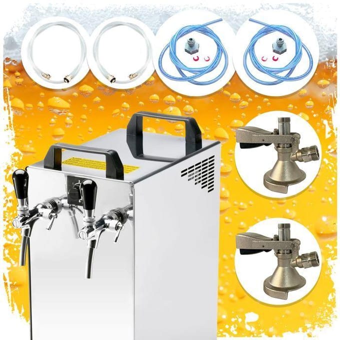 Complete set - Biertap - Kontakt 40/K 2-kraans, 50 liter/u - Beertender, Thuistap, Bierkoeler - met 2x Fustkoppeling Type A