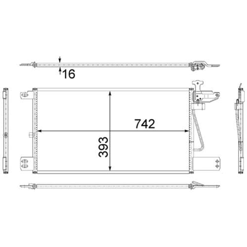 Condensator, airconditioning MAHLE AC 555 000S