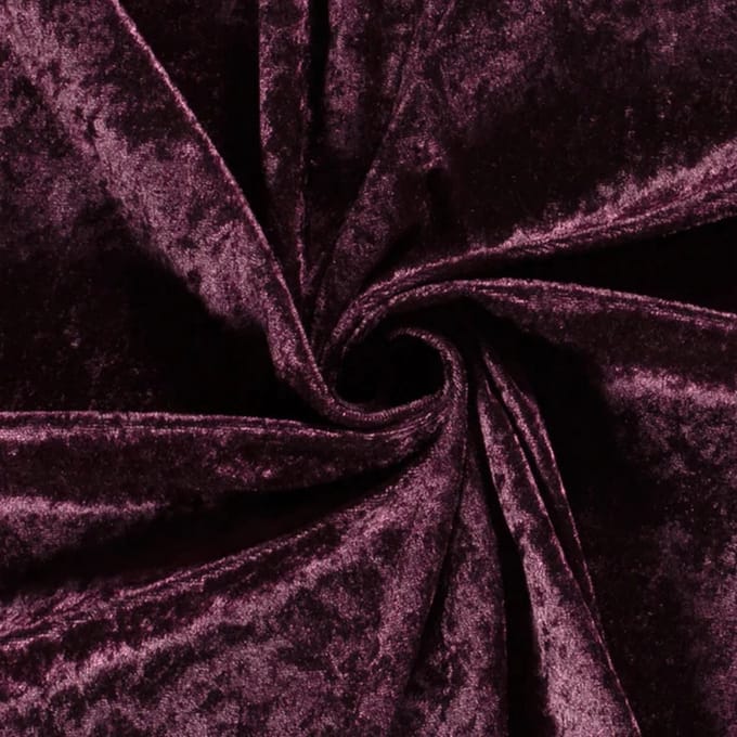 Velour de Panne Uni – Bordeaux Rood – Glimmend & Zacht – 165 g/m² – 147 cm Breed – Per Meter