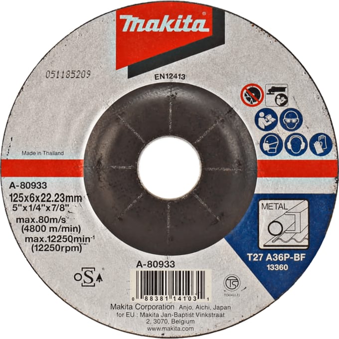 Makita A-80933 Afbraamschijf Staal - 125x6mm