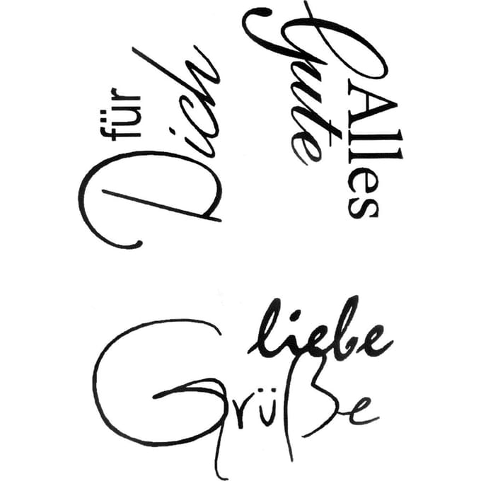 Clear Stamp set "Liebe Grüße"