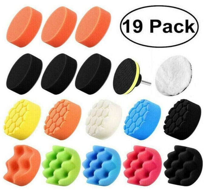 19 stuks 75mm polijstpad, polijstspons, polijstsponsset