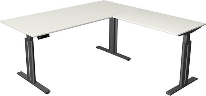 Kerkmann - Hoekbureau Move-3 elegant wit 180x180cm elektrisch verstelbaar