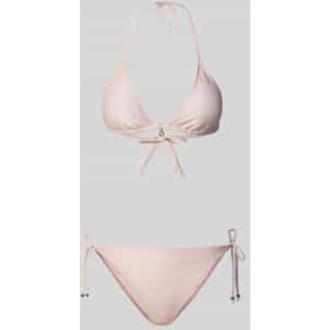 Bikini met gewatteerde cups en zijvetering