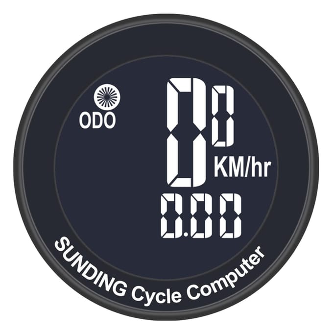Draadloze fietscomputer Waterdichte fietssnelheidsmeter Multifunctionele fietskilometerteller zwart