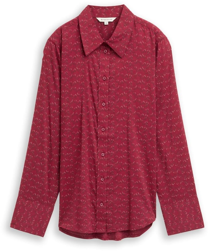 Tom Tailor - Overhemdblouse met patroon - Maat 36 - small red wave print