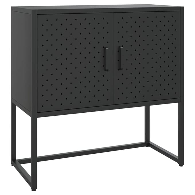 vidaXL - Dressoir - 75x35x75 - cm - staal - zwart