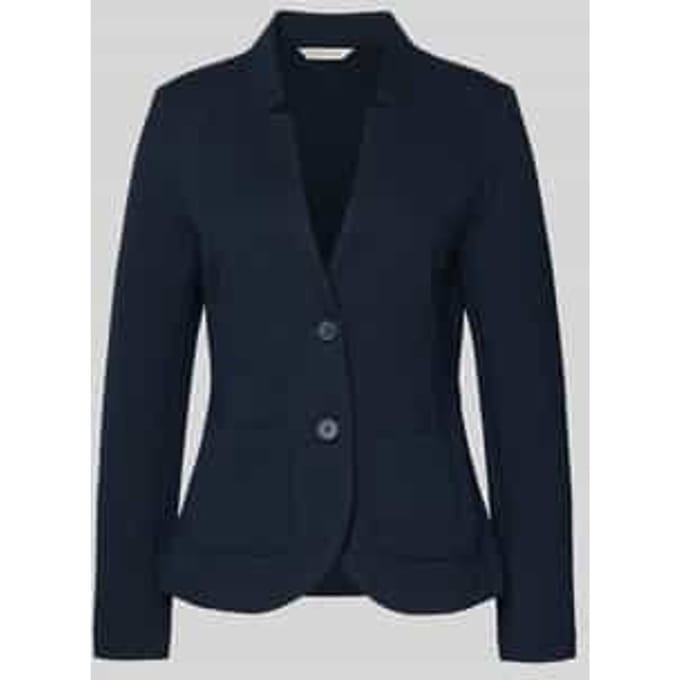 Tom Tailor - Slim fit blazer met ottoman-structuur - Maat M - sky captain blue