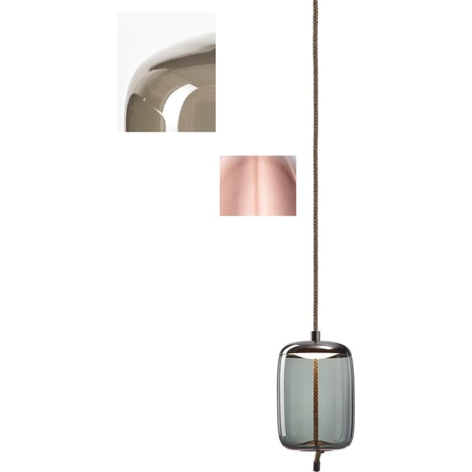 Brokis - Knot Cilindro - bruin, helder glas - 1 Meter - M