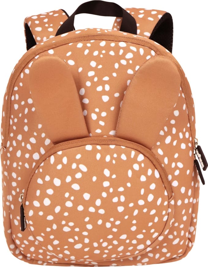 Rugzak Konijn - vanPauline - Neoprene materiaal - Peach Dots - Basisschool