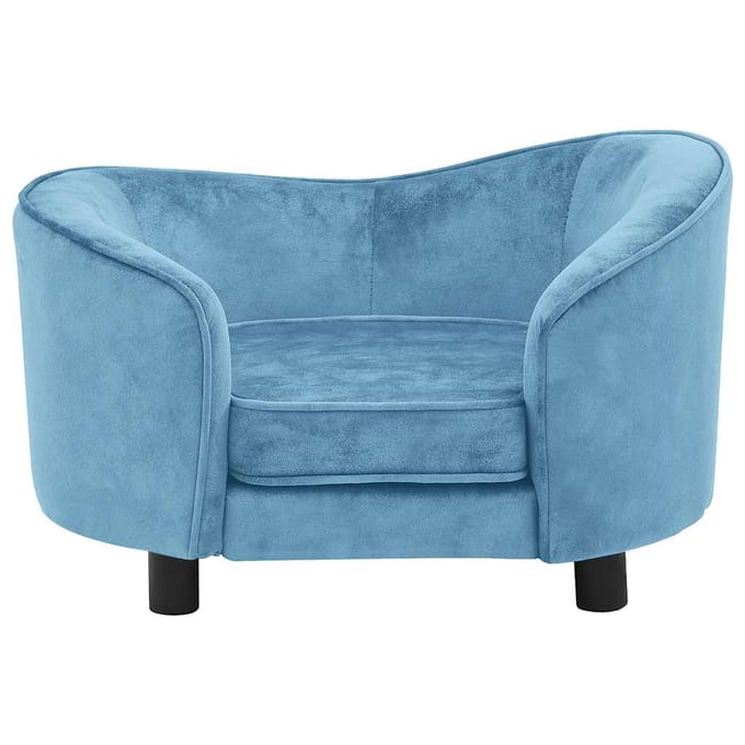 vidaXL - Hondenbank - 69x49x40 - cm - pluche - turquoise
