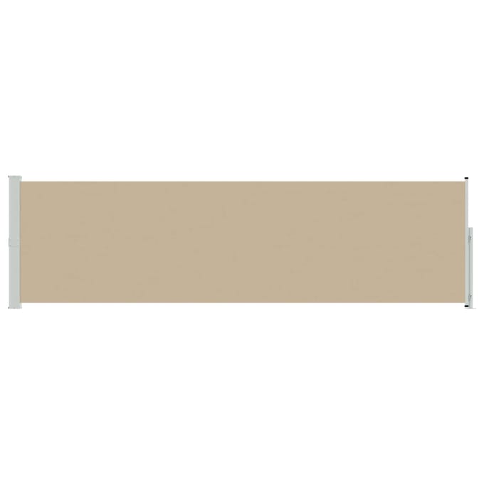 vidaXL - Uittrekbaar - Zijscherm - Rechthoekig - 117 - x - 500 - cm - Polyester - Beige