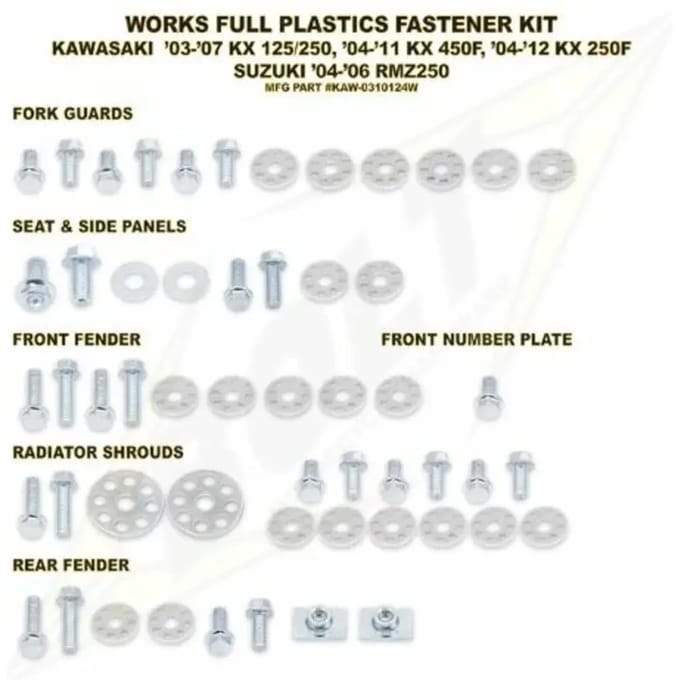 Compleet plastic motorbevestigingsset Bolt KTM