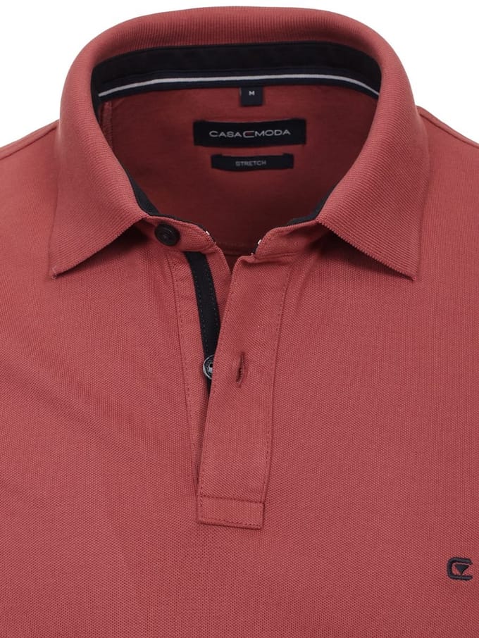 Casa Moda Polo Shirt Comfort Fit Effen Stretch 004470-417 - L