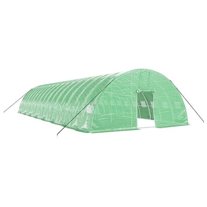 vidaXL - Tuinkas - met - stalen - frame - 96 - m² - 16x6x2,85 - m - groen
