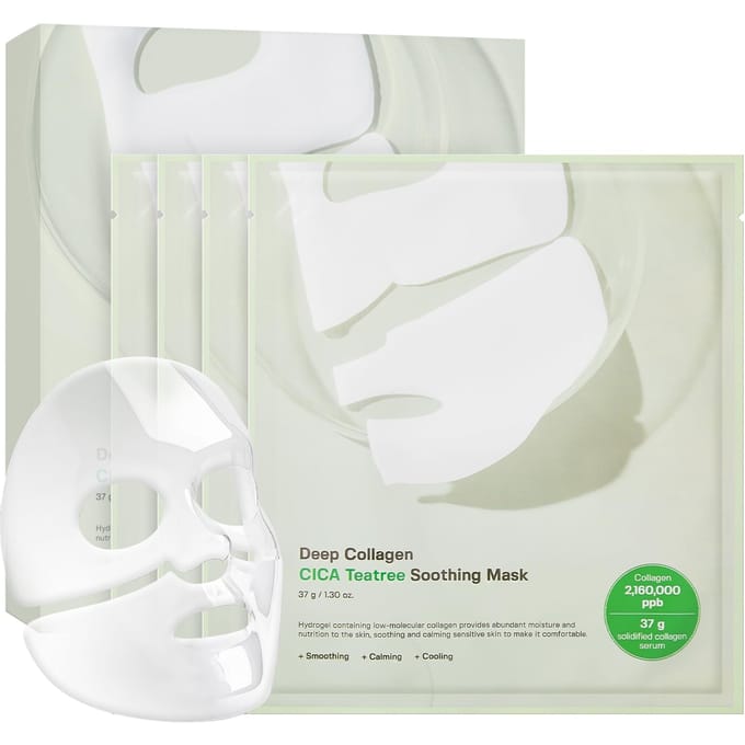[SUNGBOON EDITOR] Deep Collagen Cica Teatree Verzachtend Masker 37g*4ST white