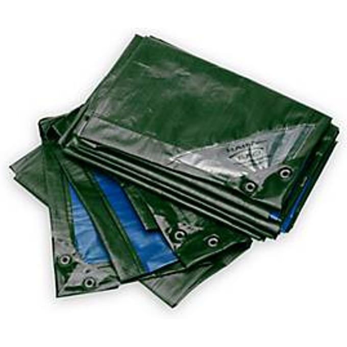 Afdekzeil, extreem sterk, 8 x 12 m, groen/blauw