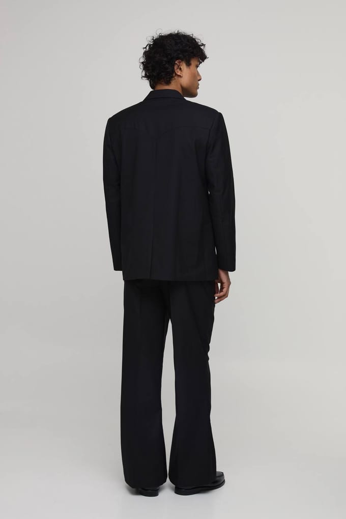 Rechte Pasvorm Western Detail Blazer | Black | Size 38