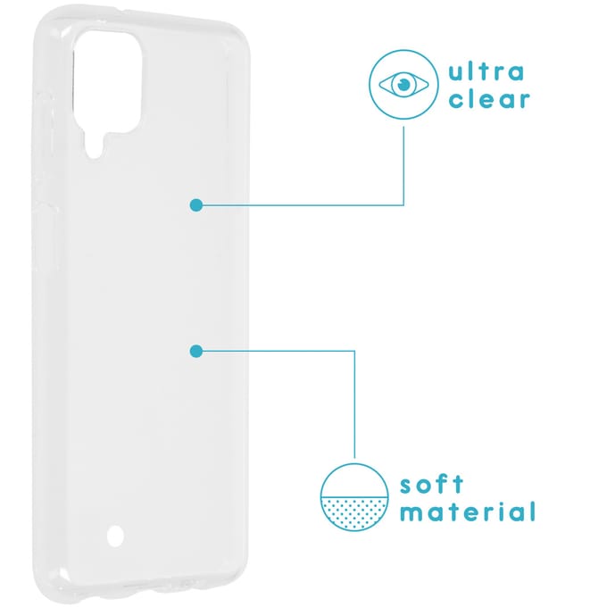 imoshion Hoesje - Geschikt voor Samsung Galaxy A12 - Softcase Backcover smartphone - Transparant