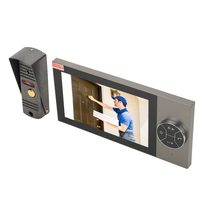 Système d'interphone vidéo intelligent 4 fils 7 pouces, vision nocturne HD, détection IP65, alarme
