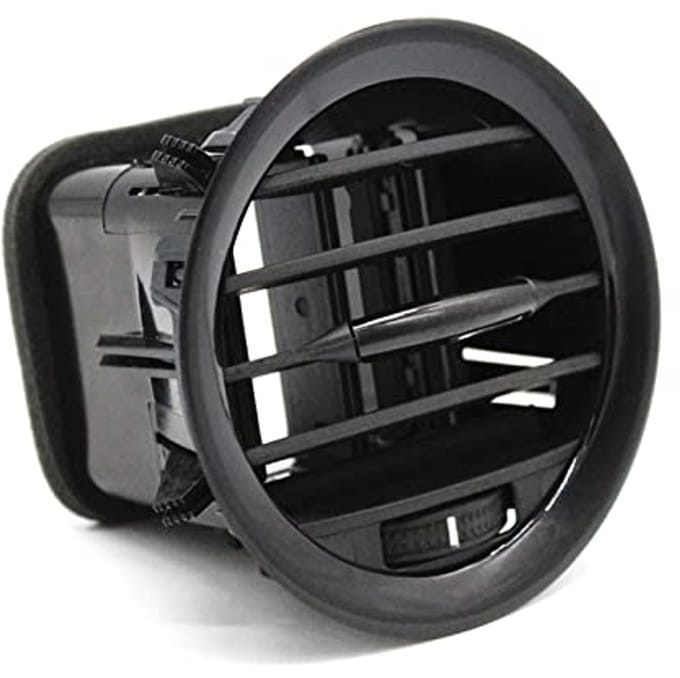Ventilatieroosterafdekking met lamellen - Zwart