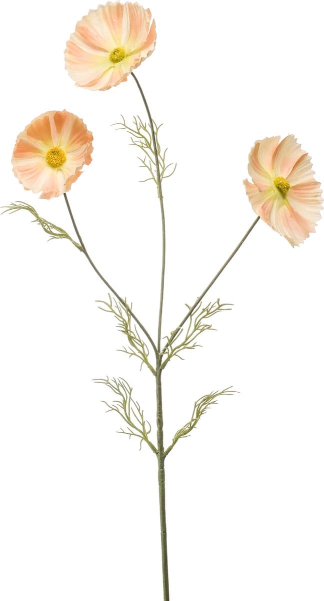 Emerald - Kunstbloem Cosmos 80cm licht peach - Kunstplant voor binnen