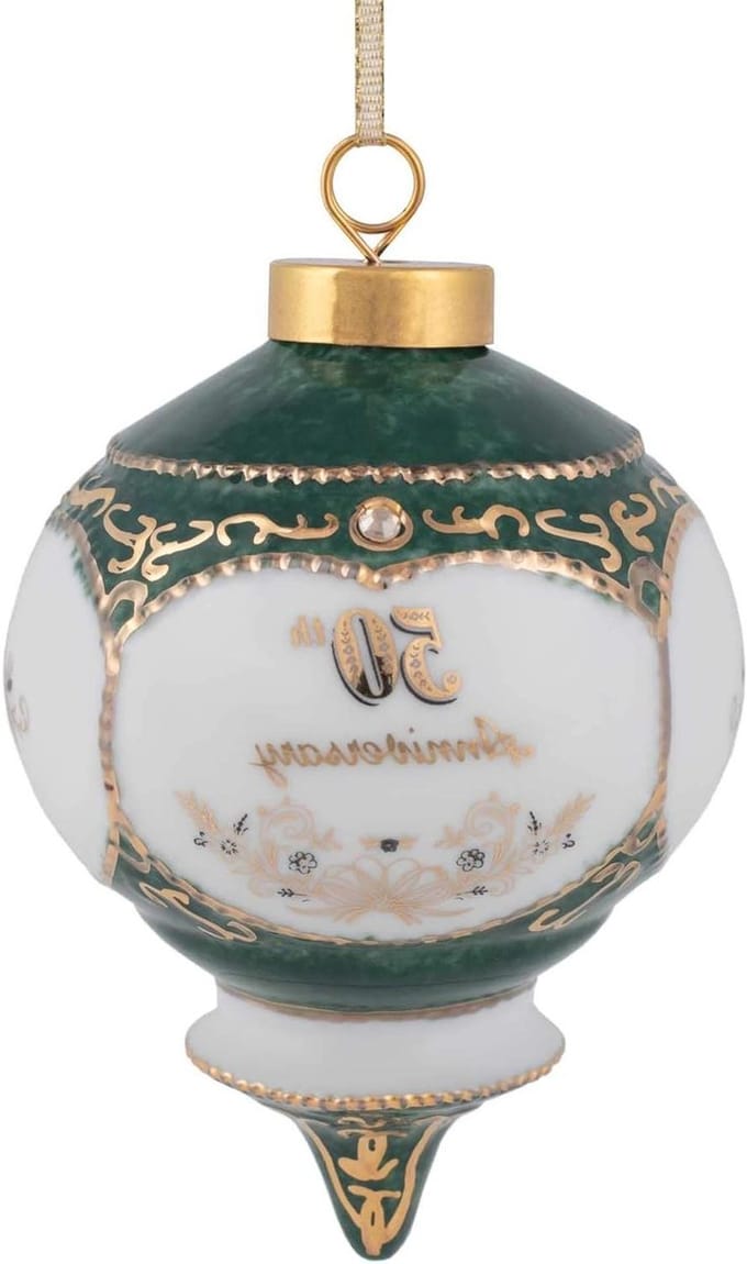 Bruiloft Ornament - Juweel Decoratie - Jubileum Vieren - Victoriaans Silhouet - 11 cm - Wit