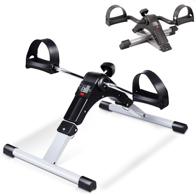 Mini Hometrainer - Pedaal Trainer - Thuis Trainen - Inklapbaar Ontwerp - 50 x 36 cm - Zwart