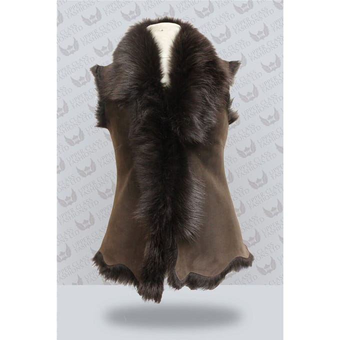 Korte damesbodywarmer van Toscana-schapenvacht-Denver