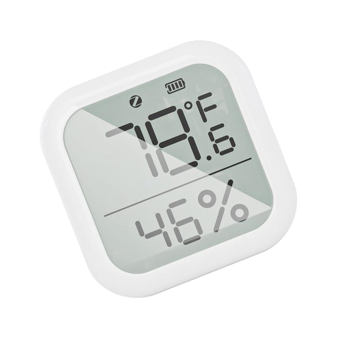ZigBee Slimme Hygrometer Thermometer Binnentemperatuur- en Vochtigheidssensor met App-bediening Groot LCD-scherm Thuis wit