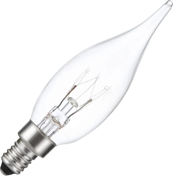 Schiefer E10 Kaars Gloeilamp | 15W 2700K 120lm 220V/240V | Dimbaar
