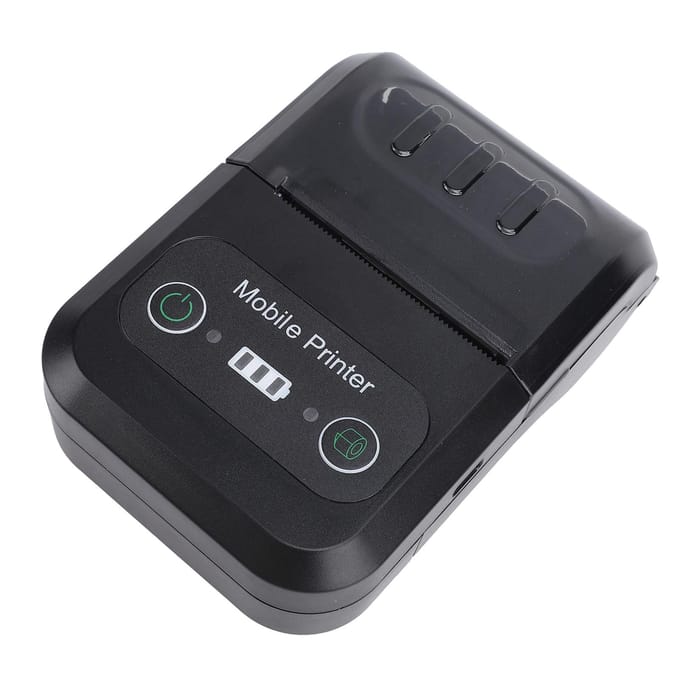 Imprimante thermique de reçus Bluetooth pour Android 58 mm Imprimante portable de papier à billets pour magasin de détail black