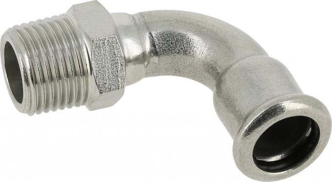 BONFIX bocht 90° 22 mm 3/4 inch M-Press RVS