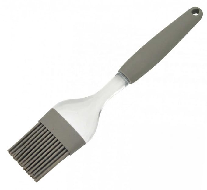 Kinghoff - Silikon Kookkwast - Hittebestendig - Ergonomische Handgreep - Grijs