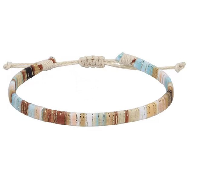 Jomide Enkelbandje Bohemian Beige - Touw - 2