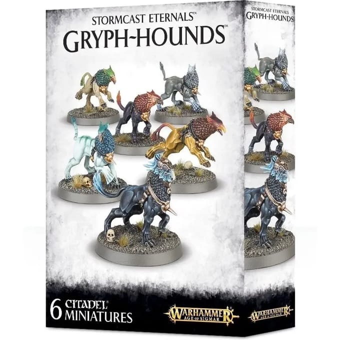 Set van 6 figuren Games Workshop Warhammer AoS - Stormcast Eternals Gryph-hounds